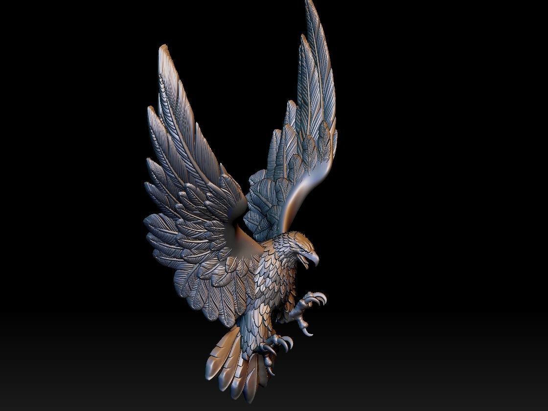 eagle bird 3D print model_4