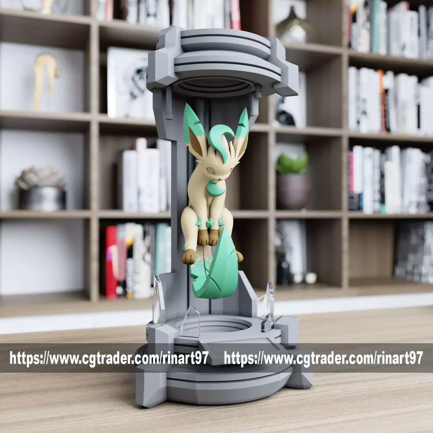 Leafeon in the lab from pokemon 3D print model_0