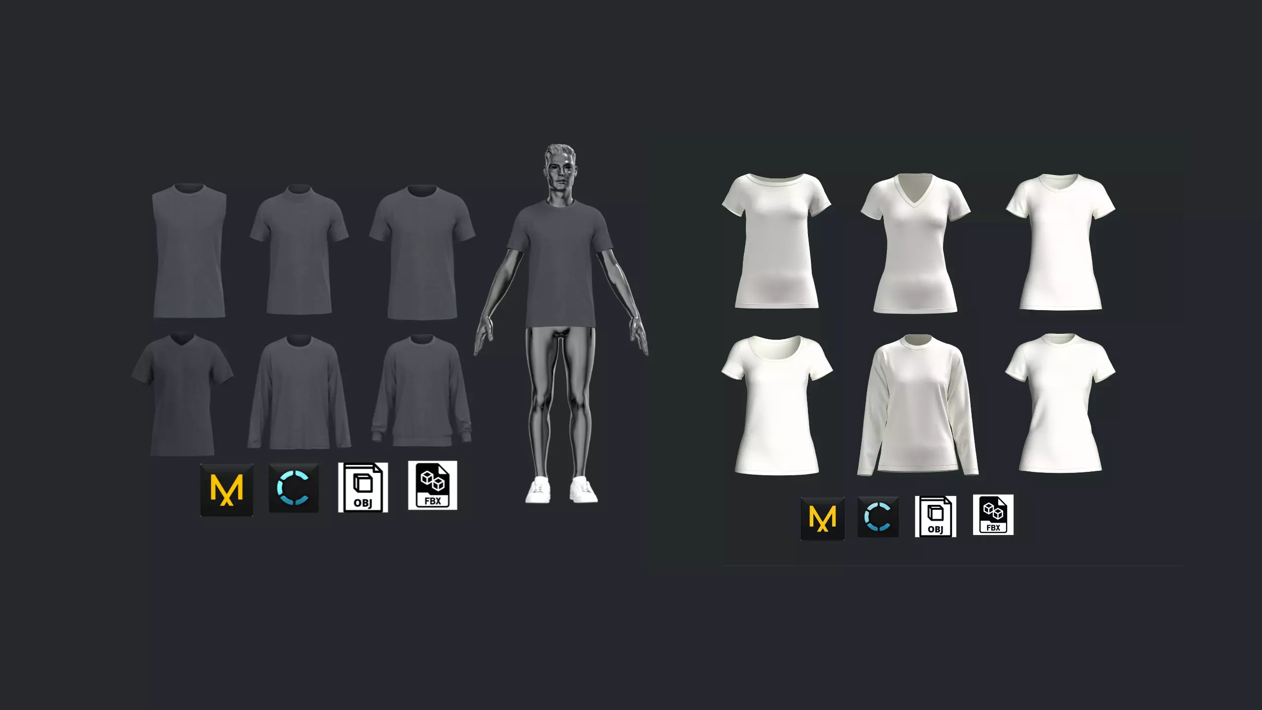 Mens And Girls T-Shirt 12 Styles Pack