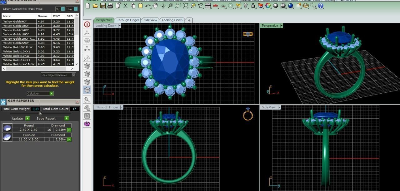 12 ring dayana 3D print model_3