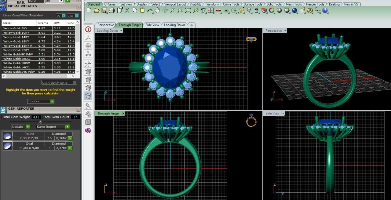 12 ring dayana 3D print model_4