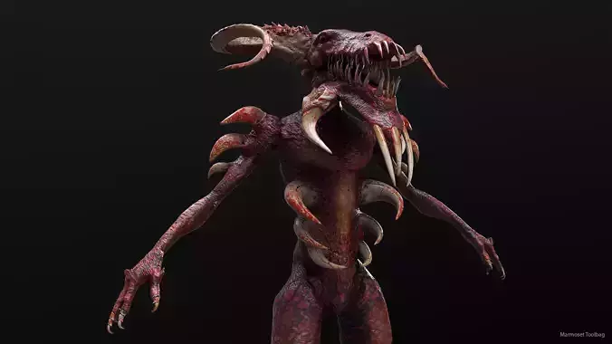 Devil Monster and 77 anims  9 skins   6 morphs  Unreal Low-poly 3D model