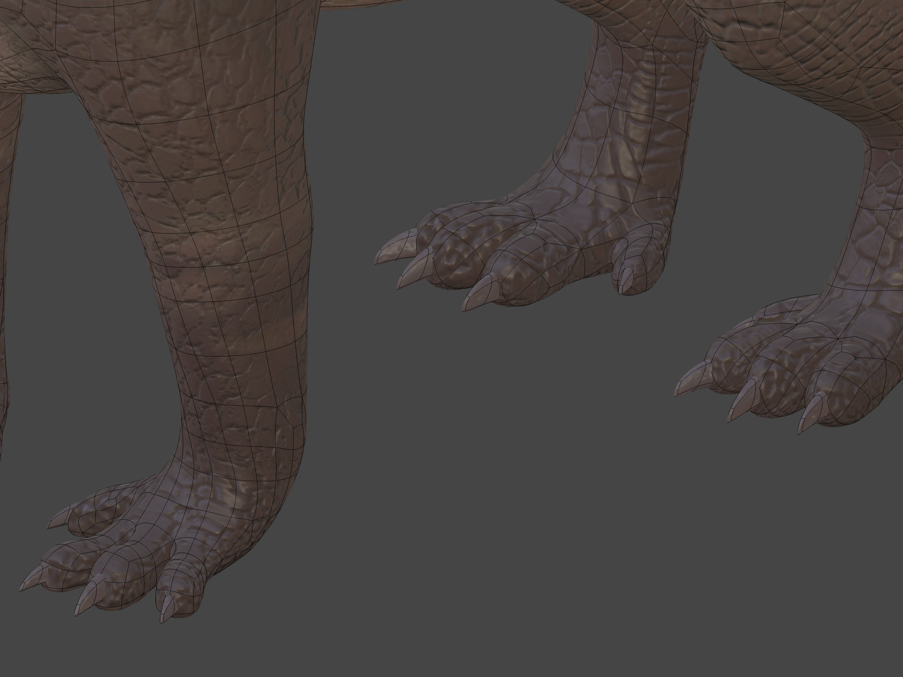 High Quality Textured Dragon Model Low-poly 3D model_27