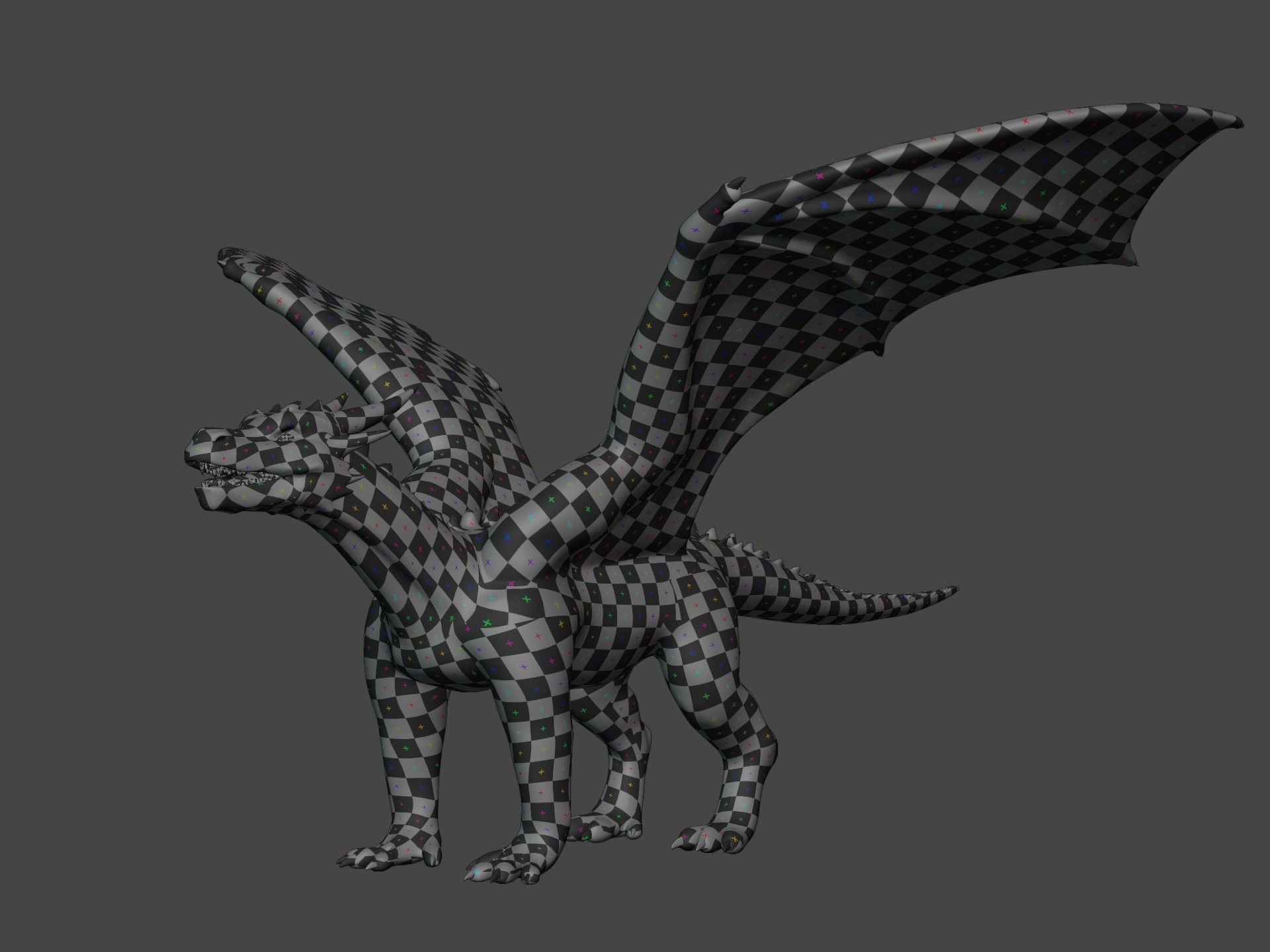 High Quality Textured Dragon Model Low-poly 3D model_6
