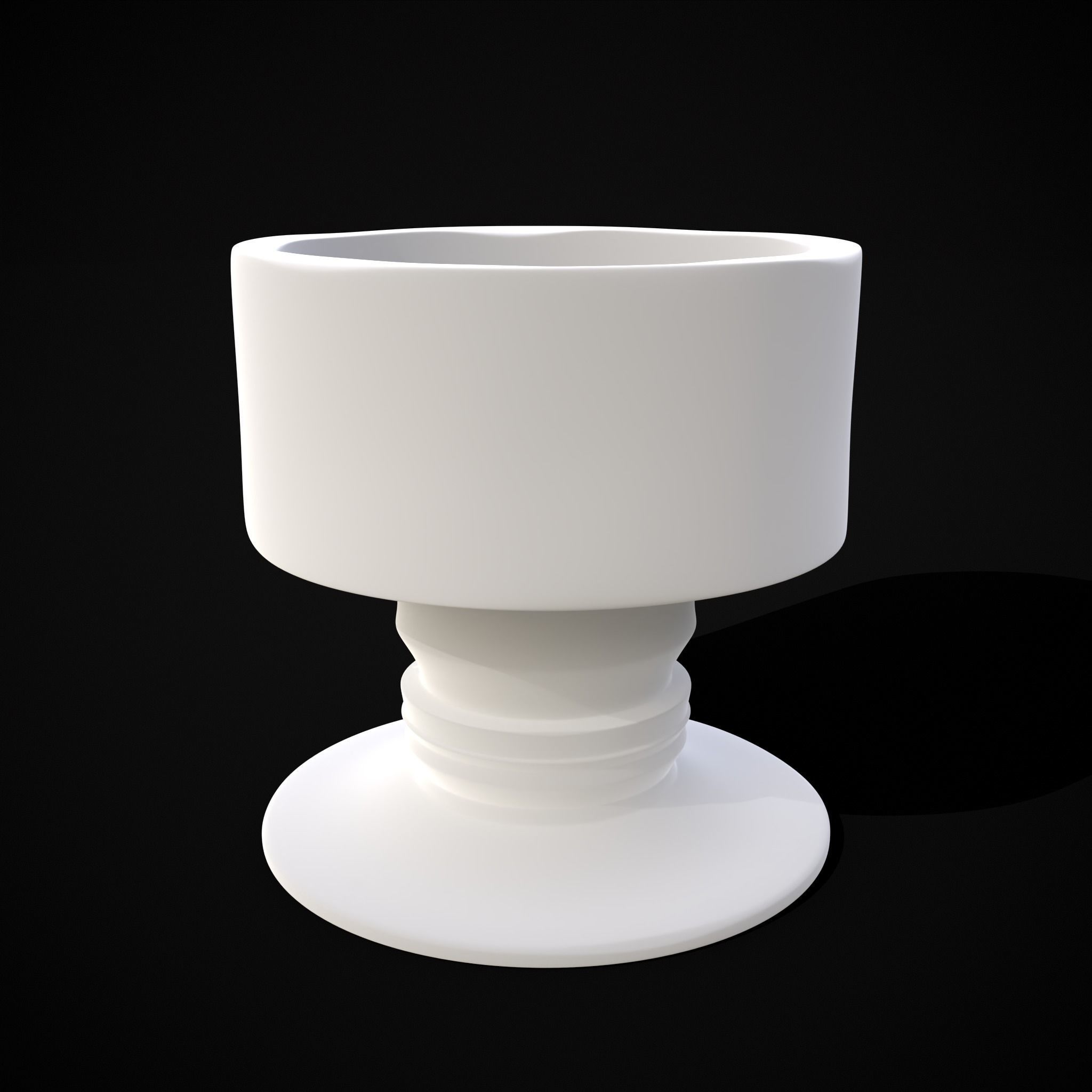 Short Medieval Goblet  3D print model_9