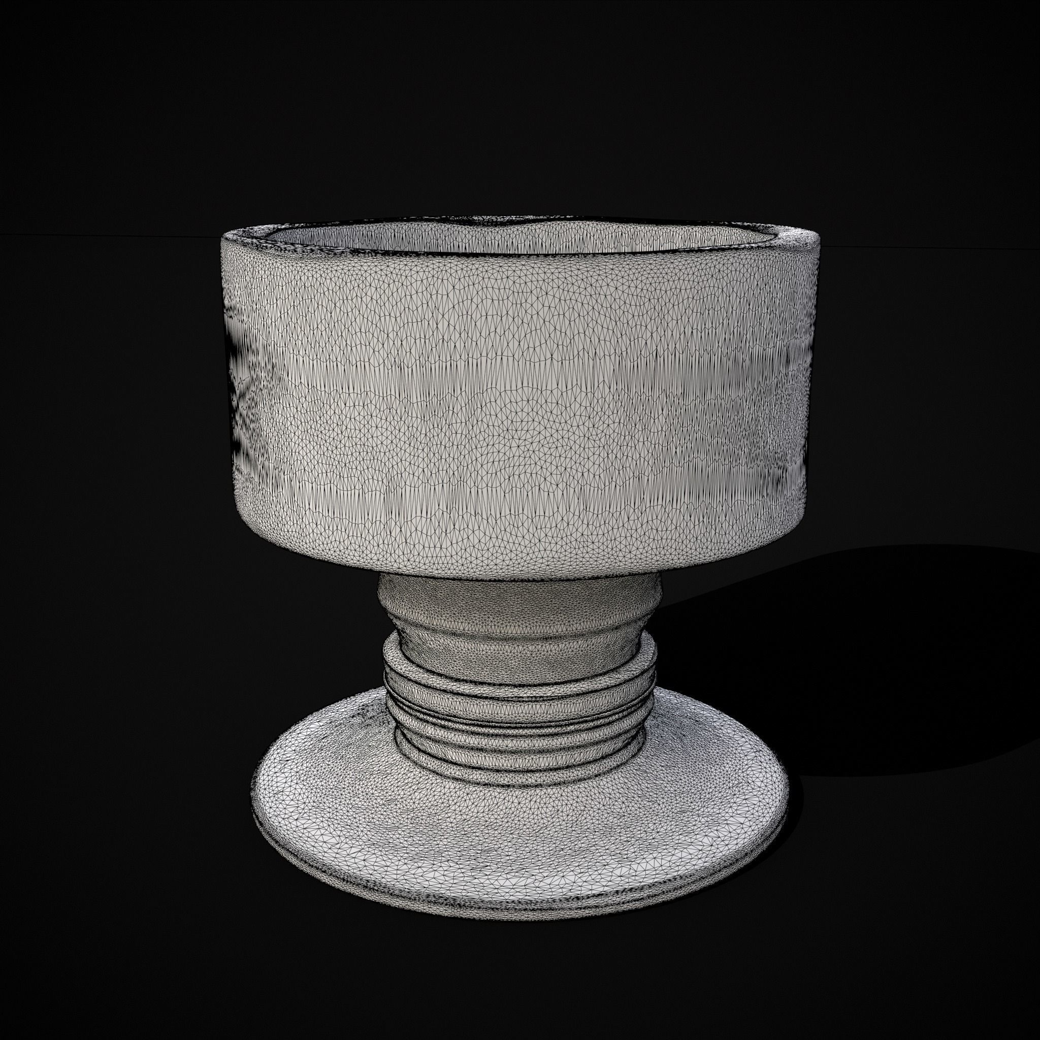 Short Medieval Goblet  3D print model_10