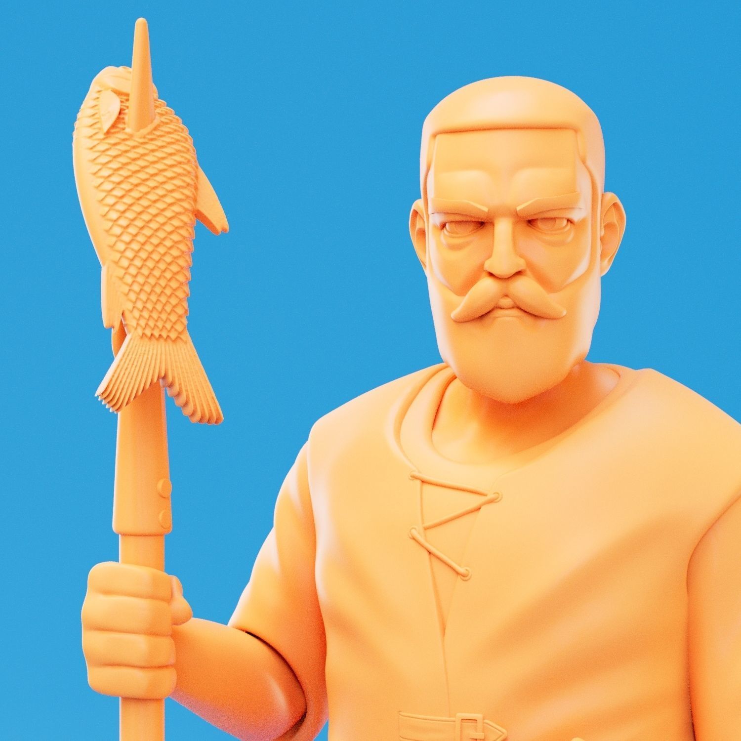 3D Printable Fisherman 3D print model_3