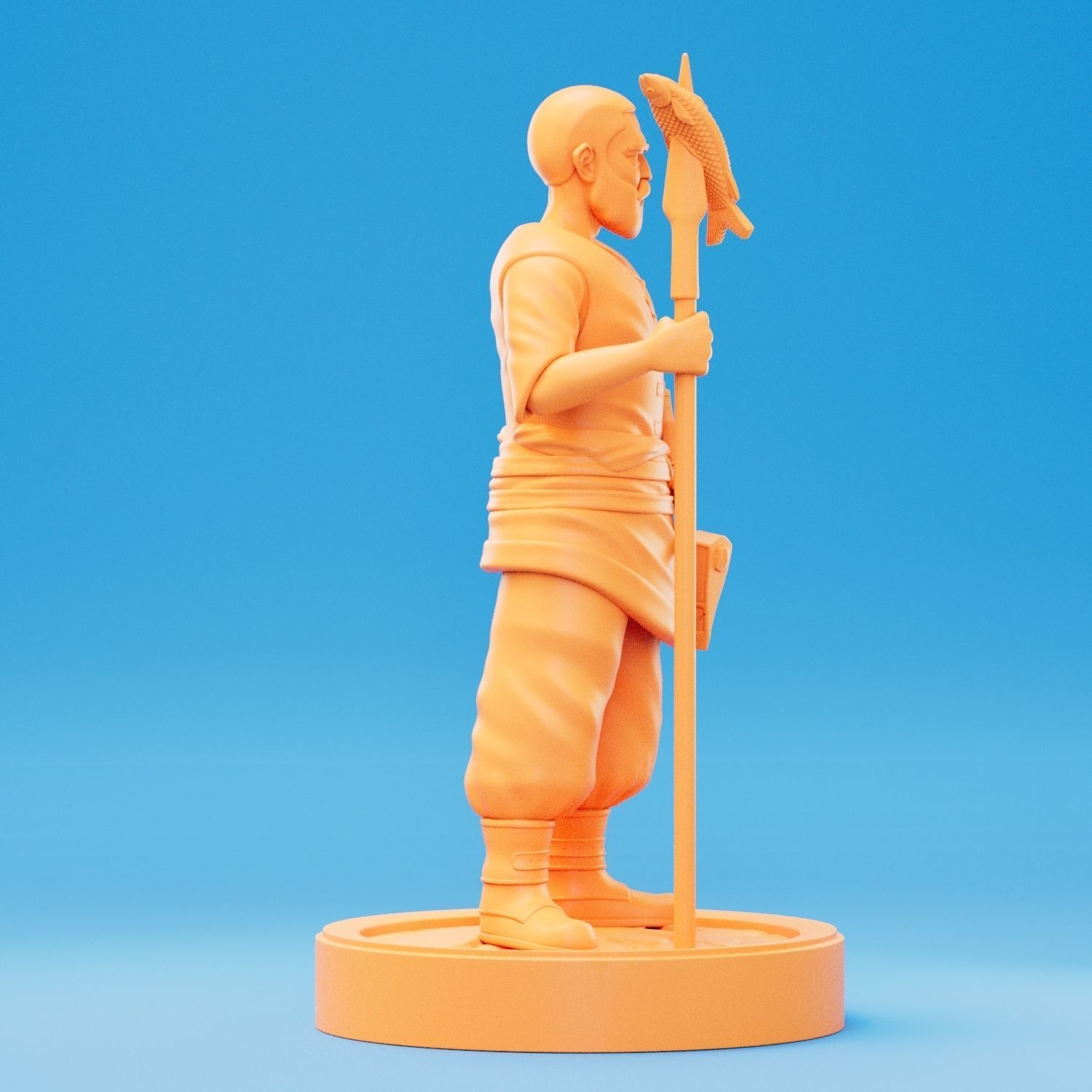 3D Printable Fisherman 3D print model_1
