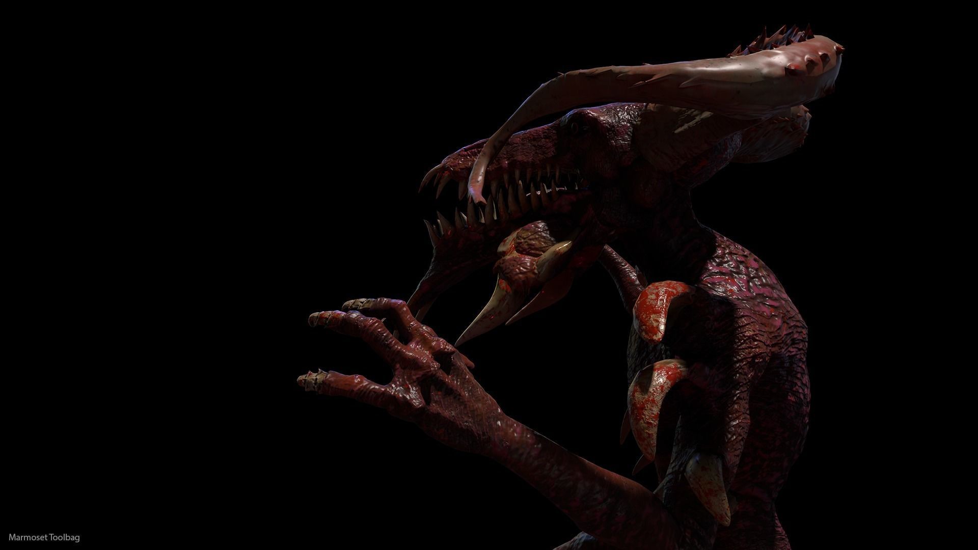 Animations for Monsters  9pcs for  UE4 skeletons Low-poly 3D model_5