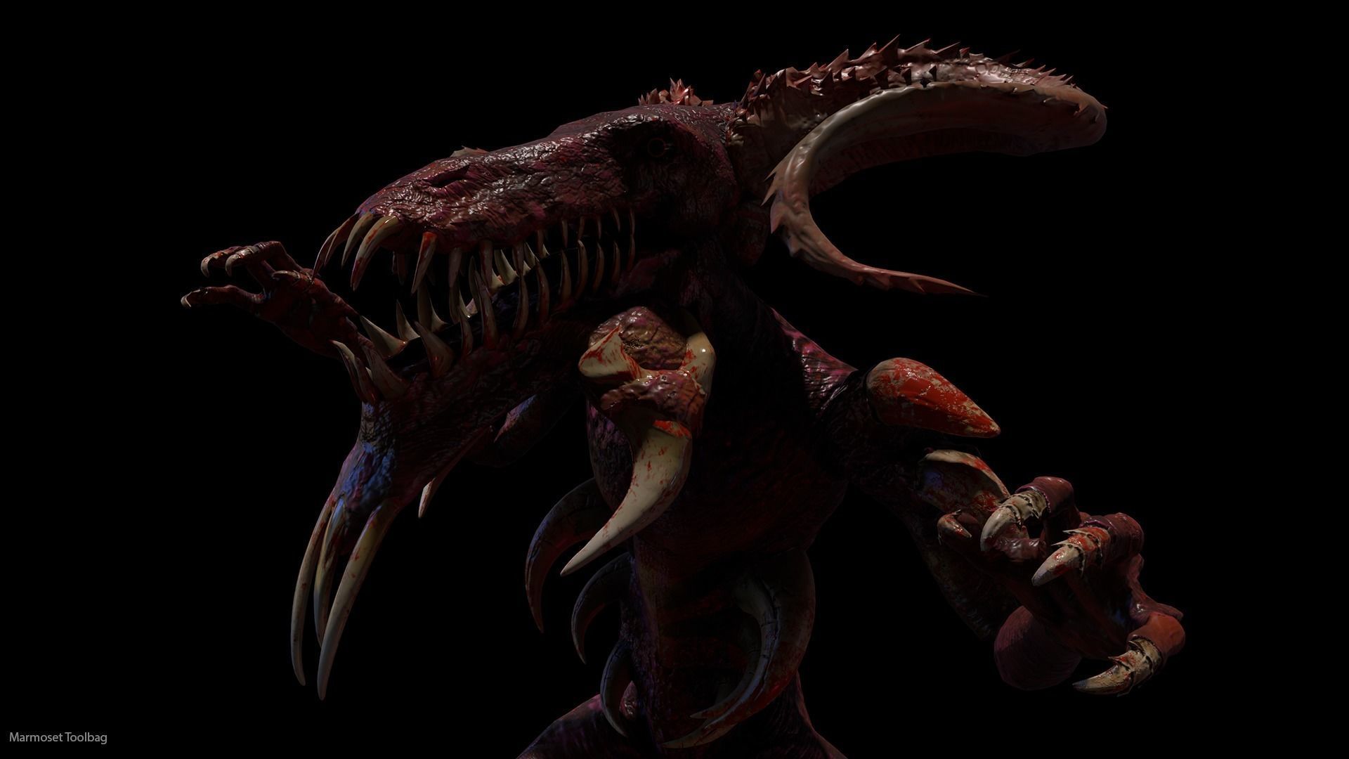 Animations for Monsters  9pcs for  UE4 skeletons Low-poly 3D model_3