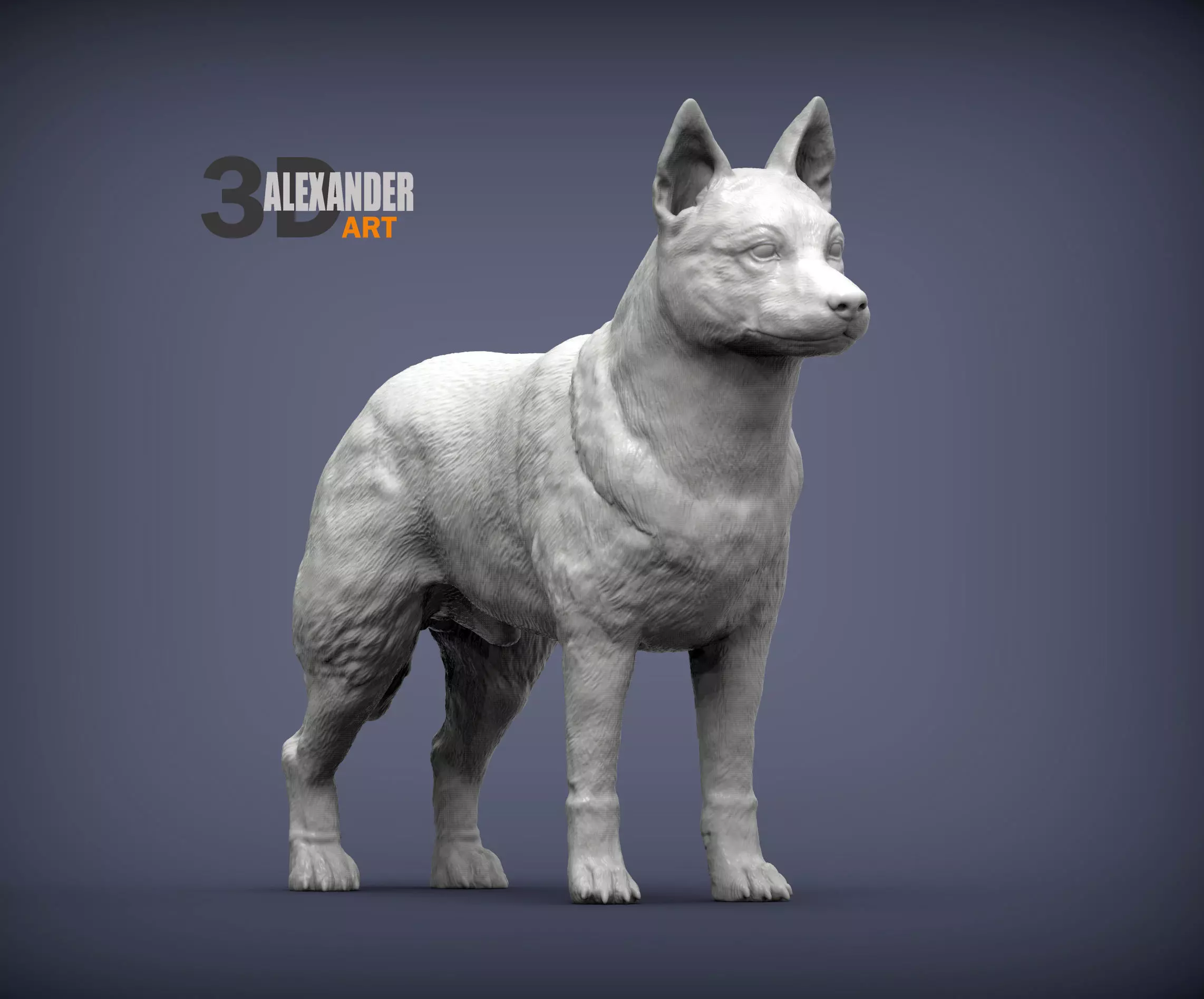 Australian Cattle Dog 3D print model_0
