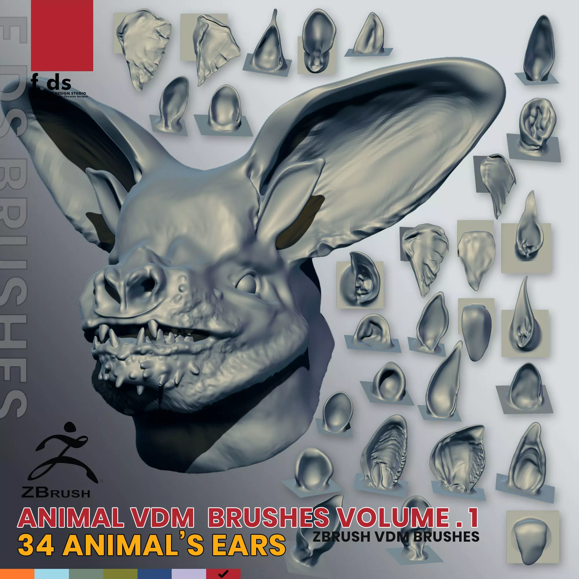 Animal VDM brushes volume 1 Free 3D model