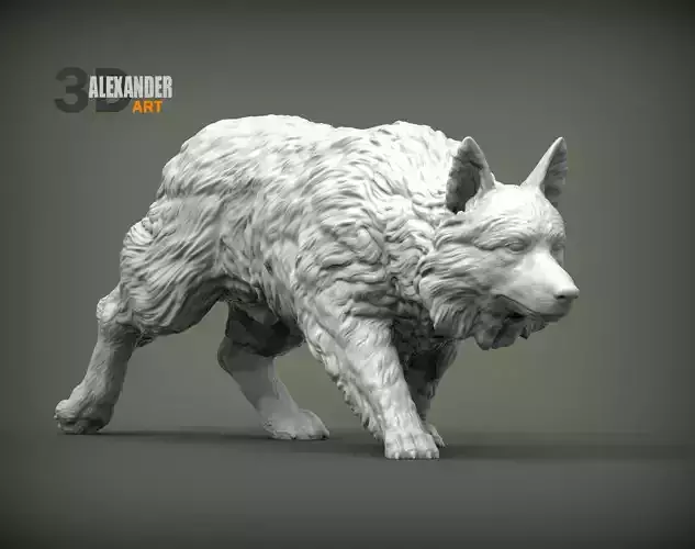 Border Collie 3D print model