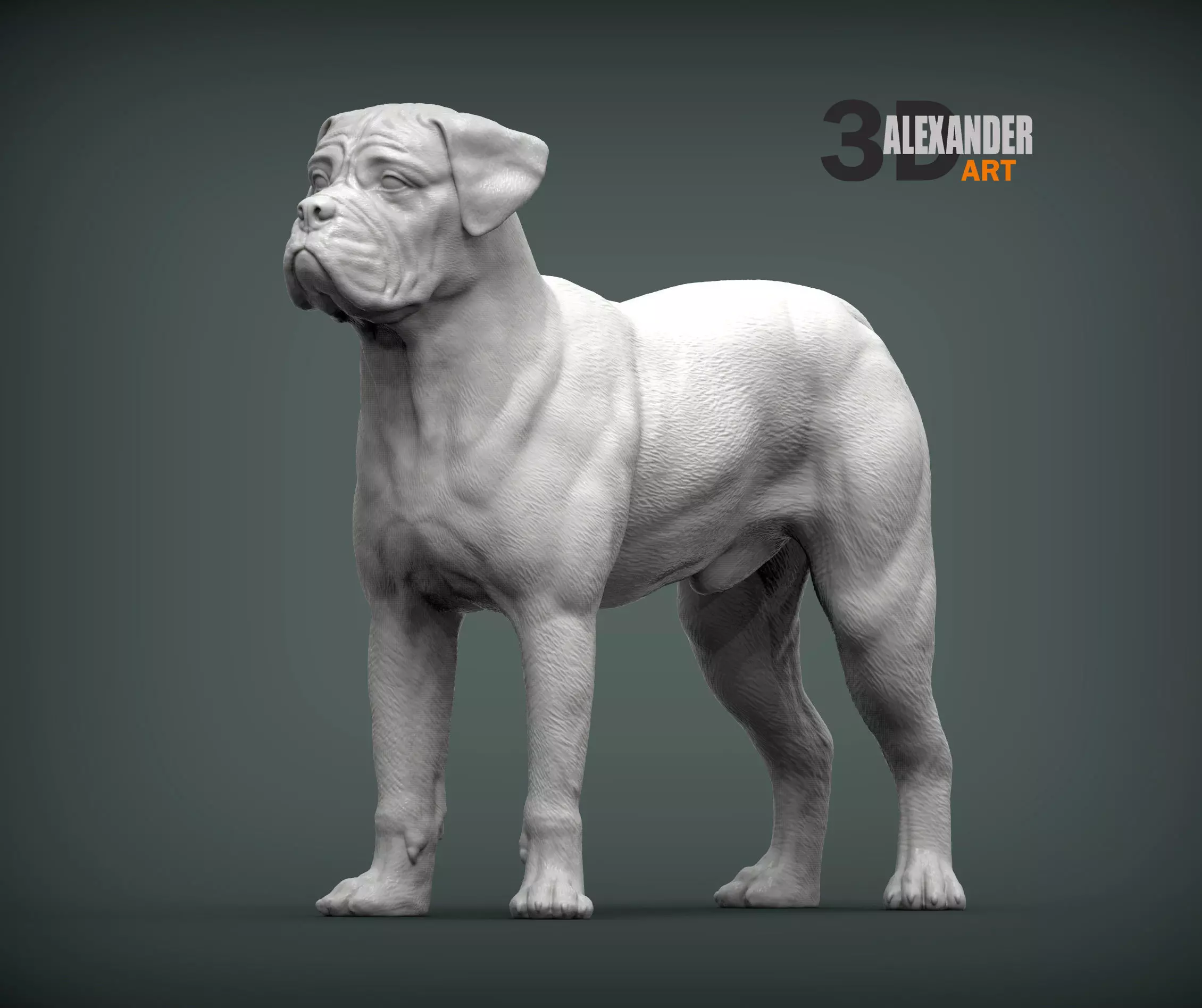 Bullmastiff 3D print model_0