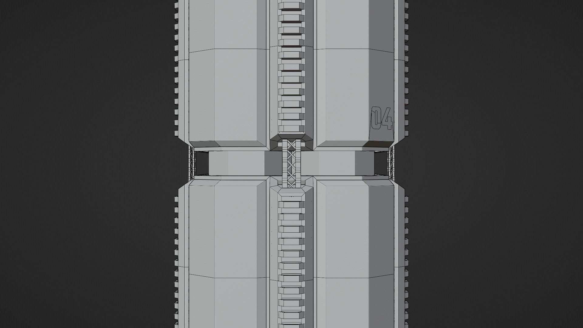 SciFi Cyberpunk Building 04 Low-poly 3D model_13