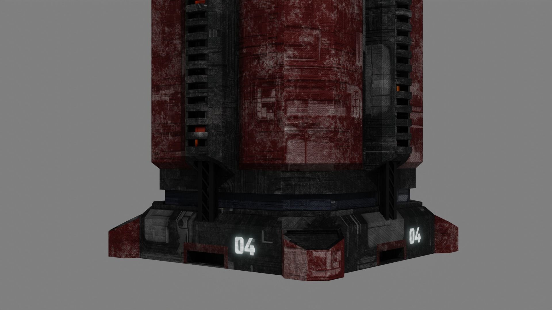 SciFi Cyberpunk Building 04 Low-poly 3D model_10