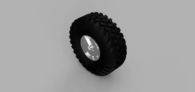 Offroad rim and tire for 1 to 24th scale modeling vehicle