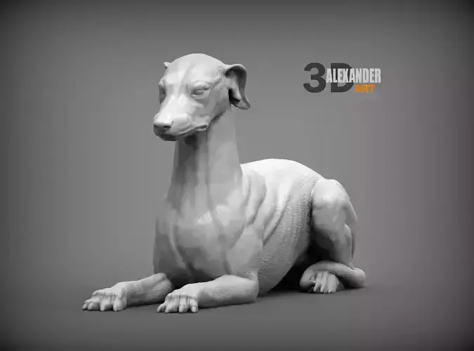 greyhound lies 3D print model