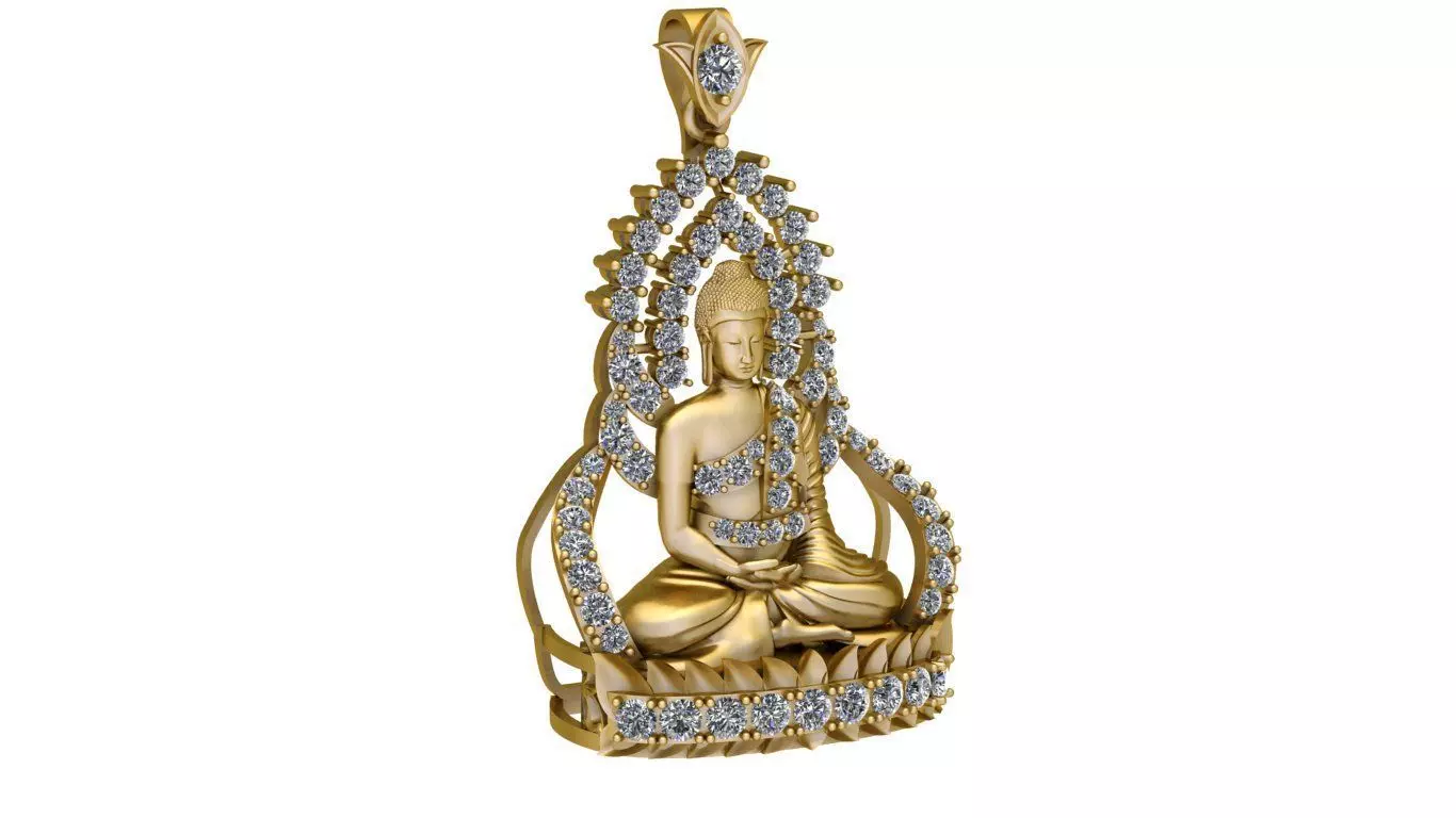 Buddha pendant 3D print model 3D print model