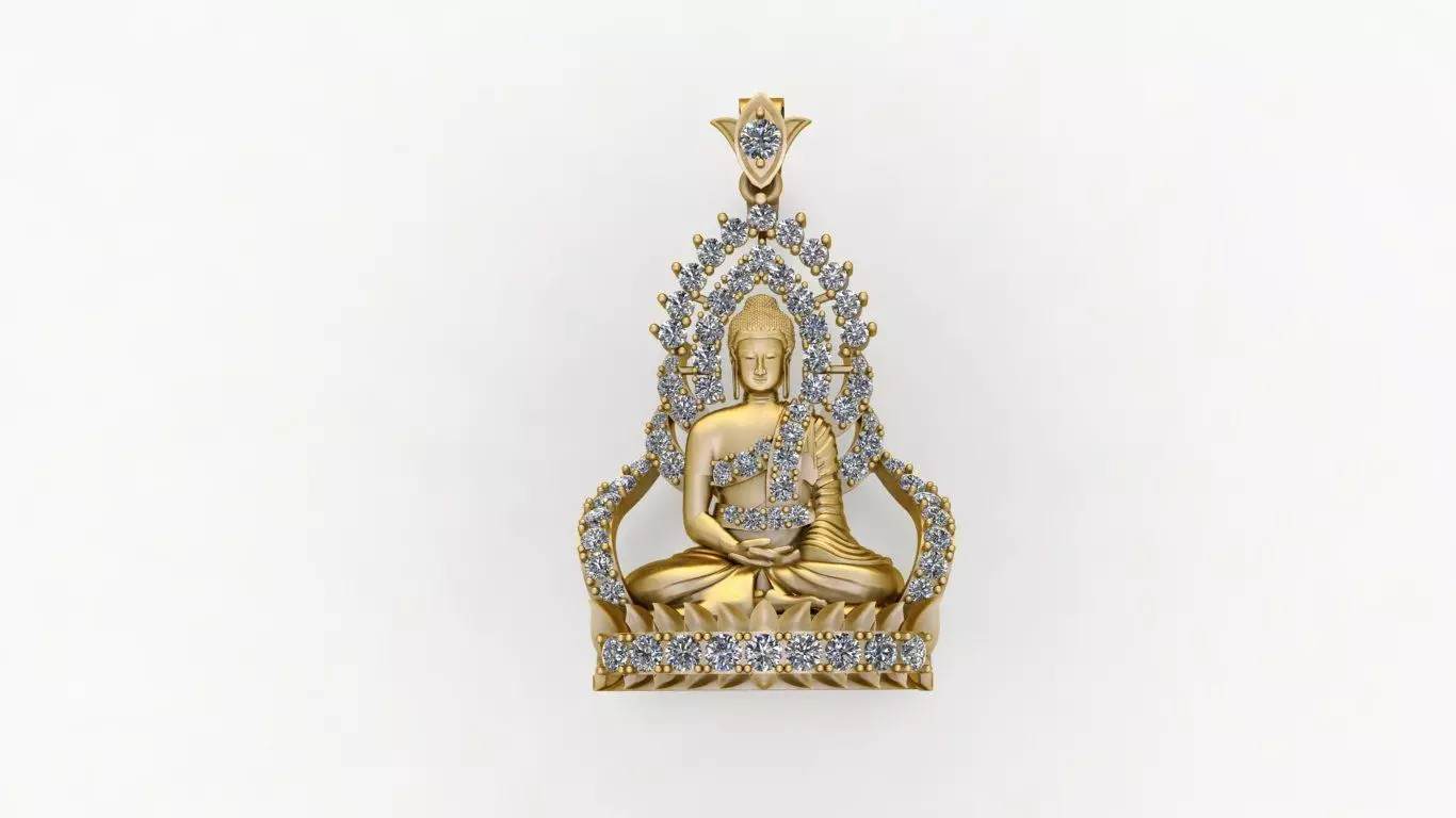Buddha pendant 3D print model 3D print model