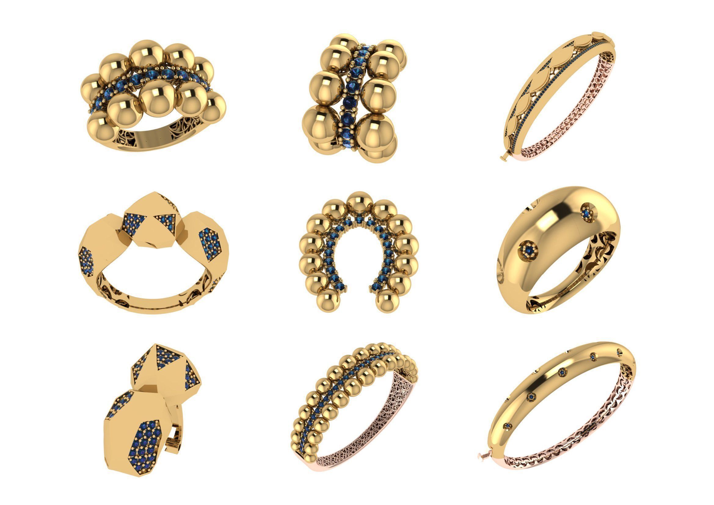 650  Women Bracelet Bangle bulk  collection 3DM 3D print model_33