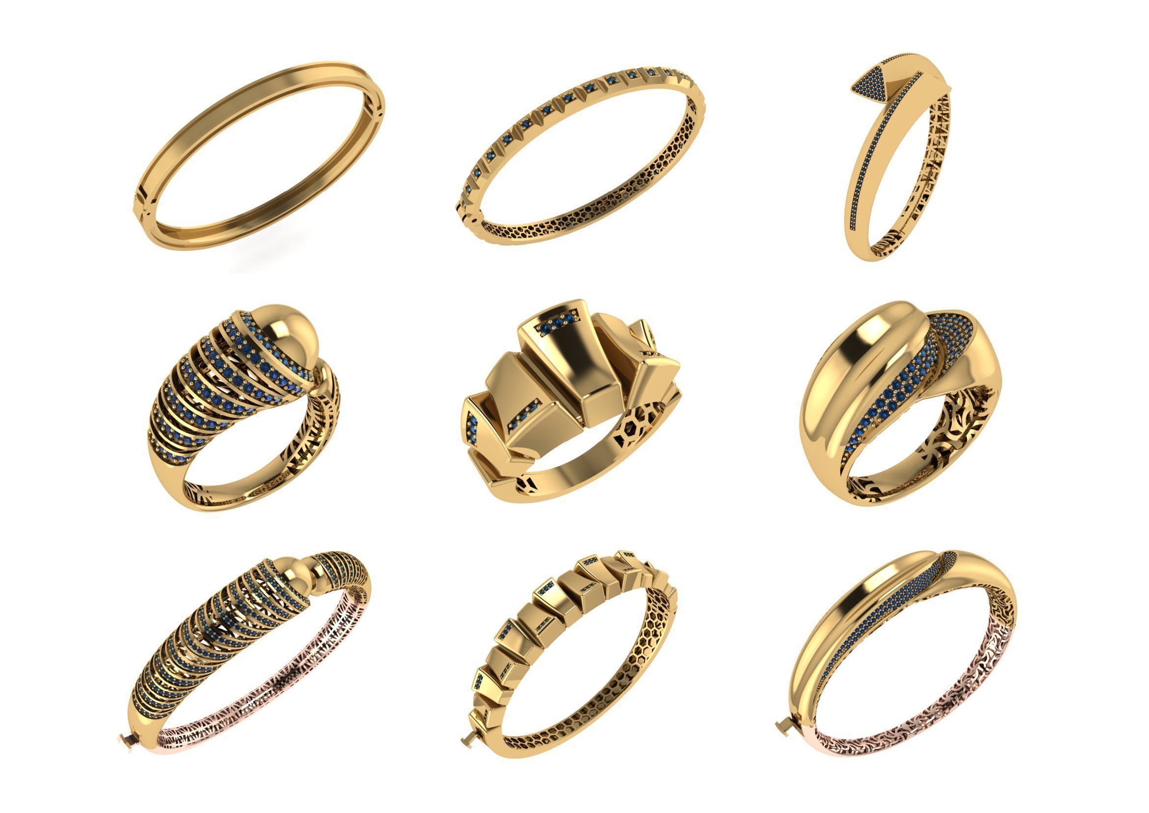 650  Women Bracelet Bangle bulk  collection 3DM 3D print model_25