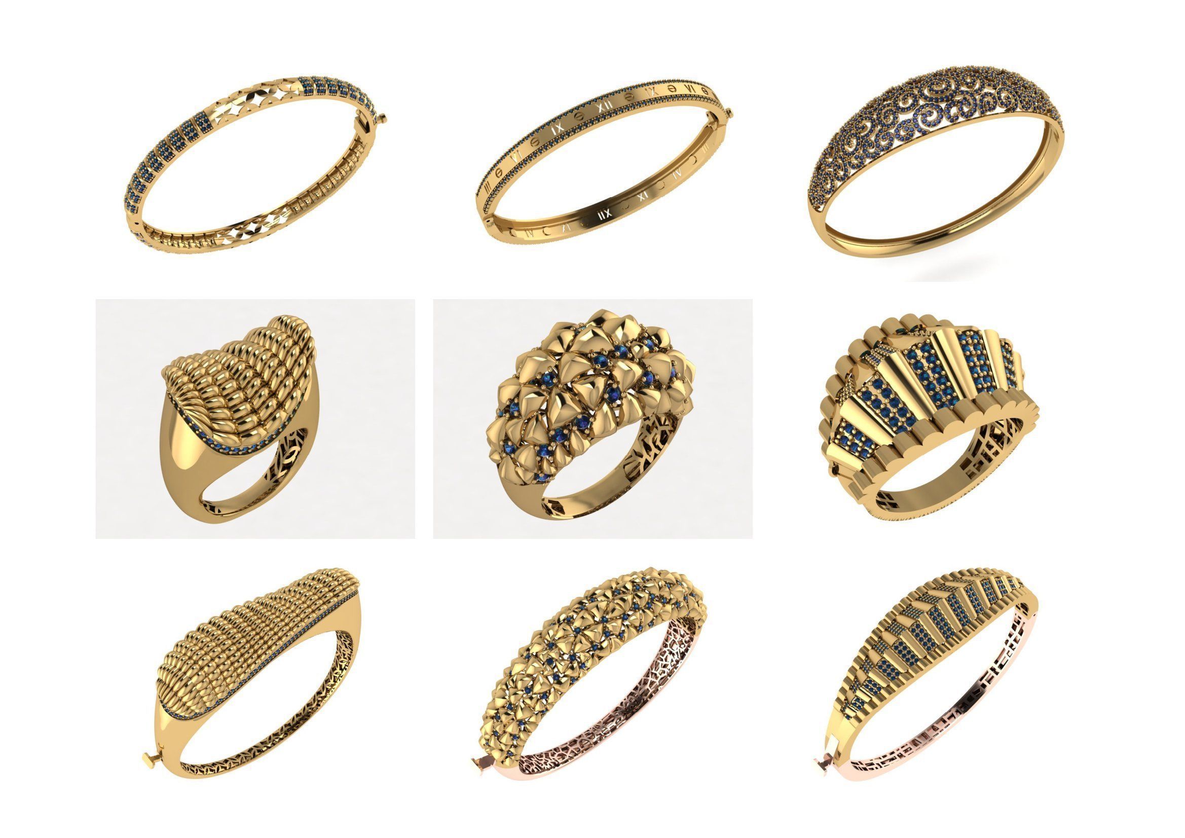 650  Women Bracelet Bangle bulk  collection 3DM 3D print model_24