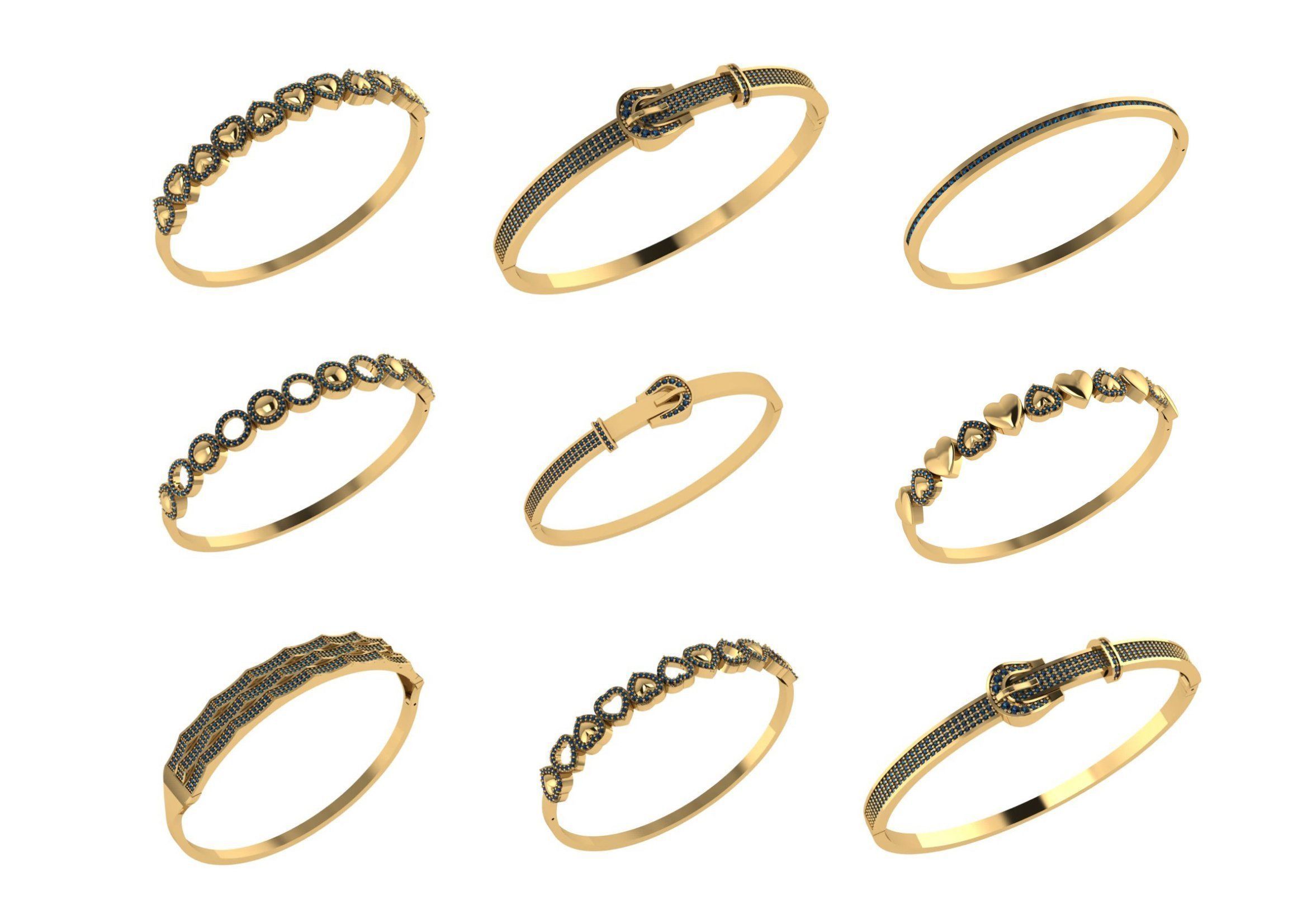 650  Women Bracelet Bangle bulk  collection 3DM 3D print model_14