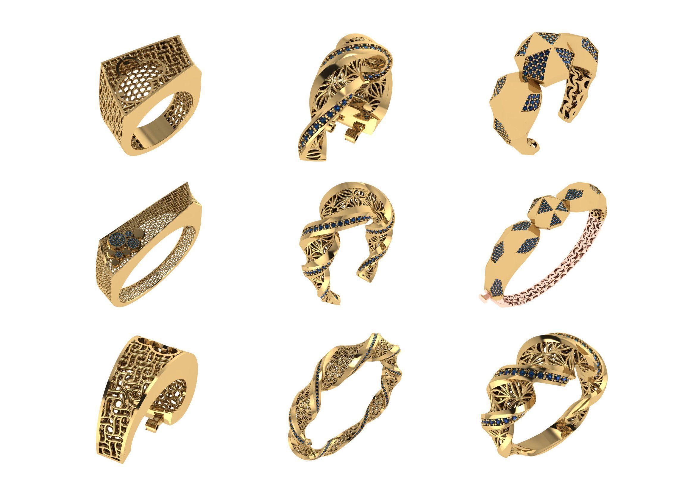 650  Women Bracelet Bangle bulk  collection 3DM 3D print model_32