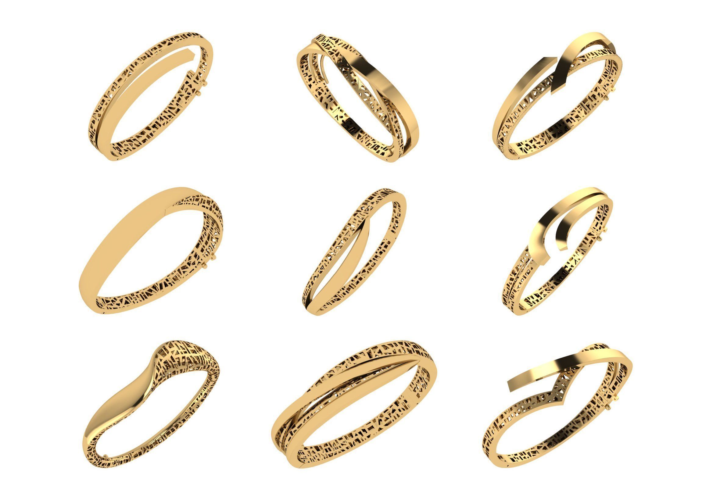 650  Women Bracelet Bangle bulk  collection 3DM 3D print model_39