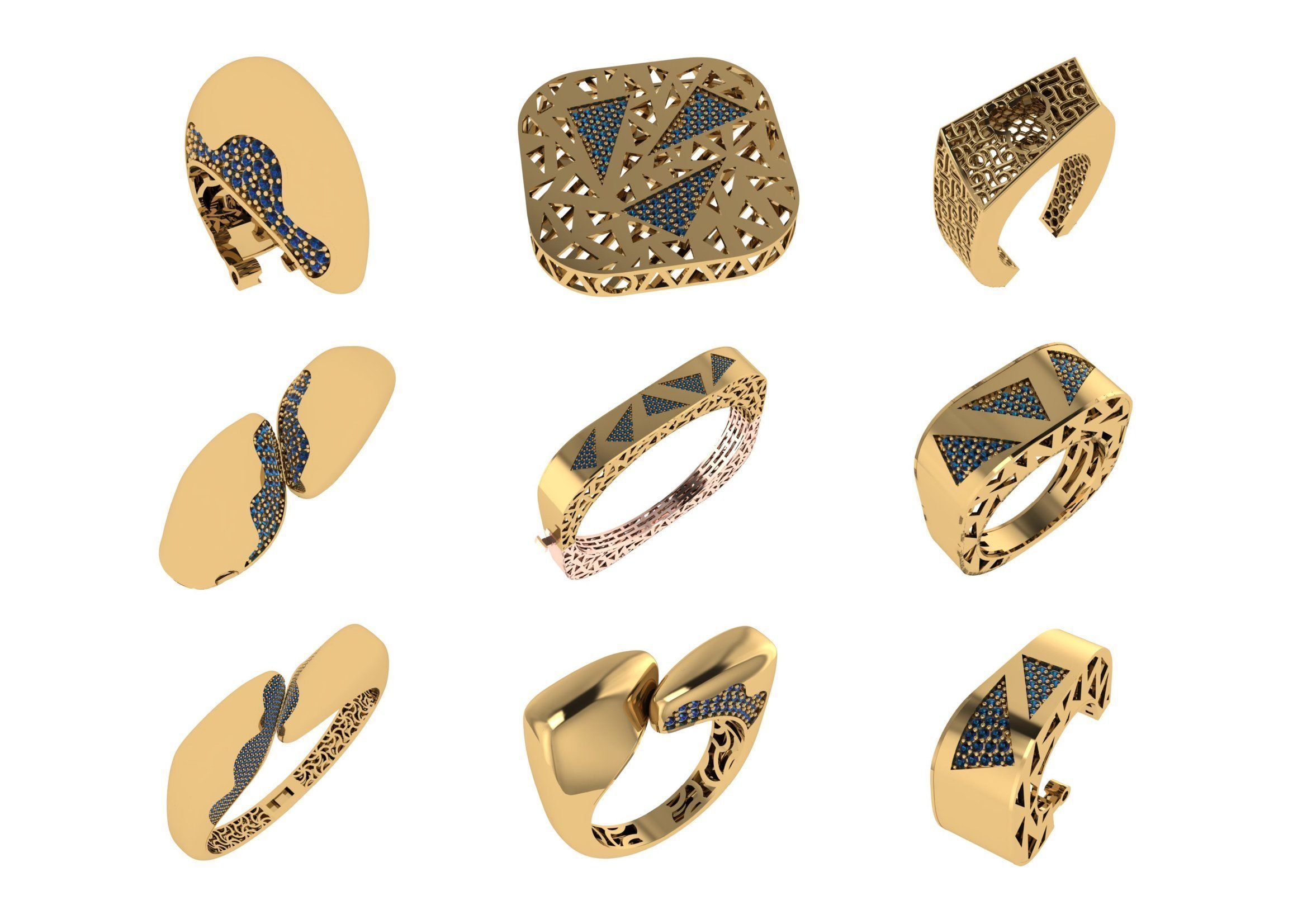 650  Women Bracelet Bangle bulk  collection 3DM 3D print model_31