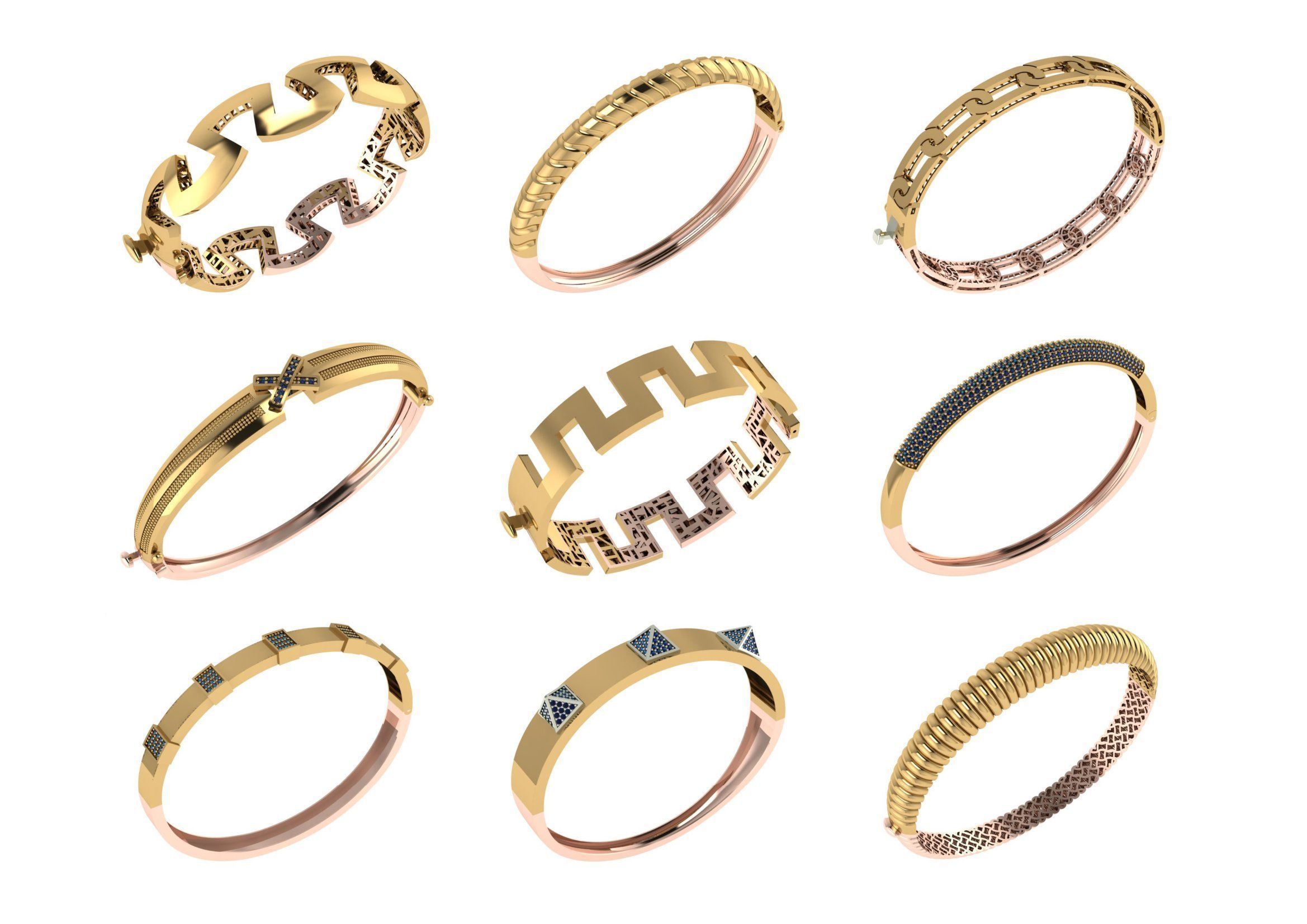 650  Women Bracelet Bangle bulk  collection 3DM 3D print model_10