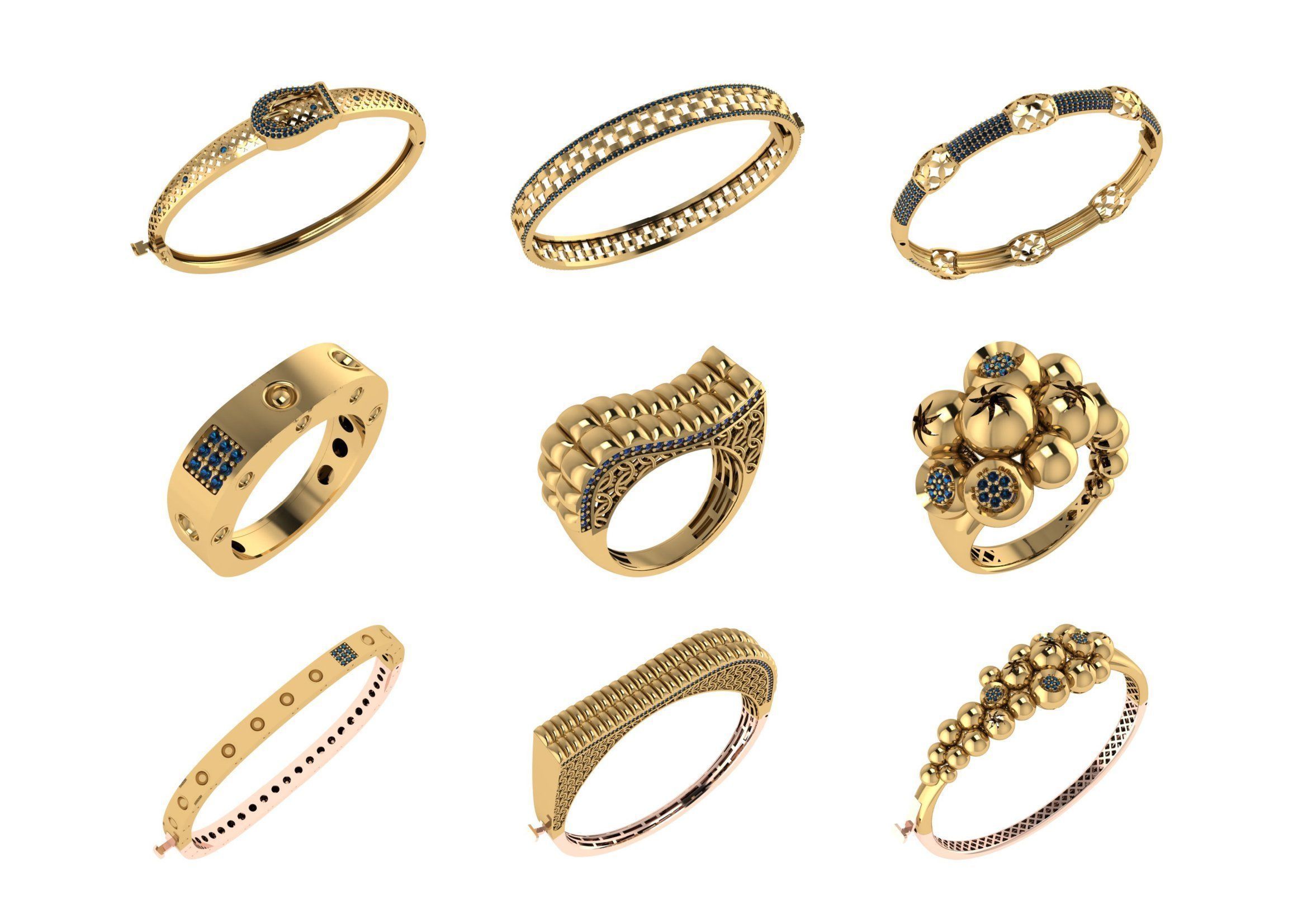 650  Women Bracelet Bangle bulk  collection 3DM 3D print model_23