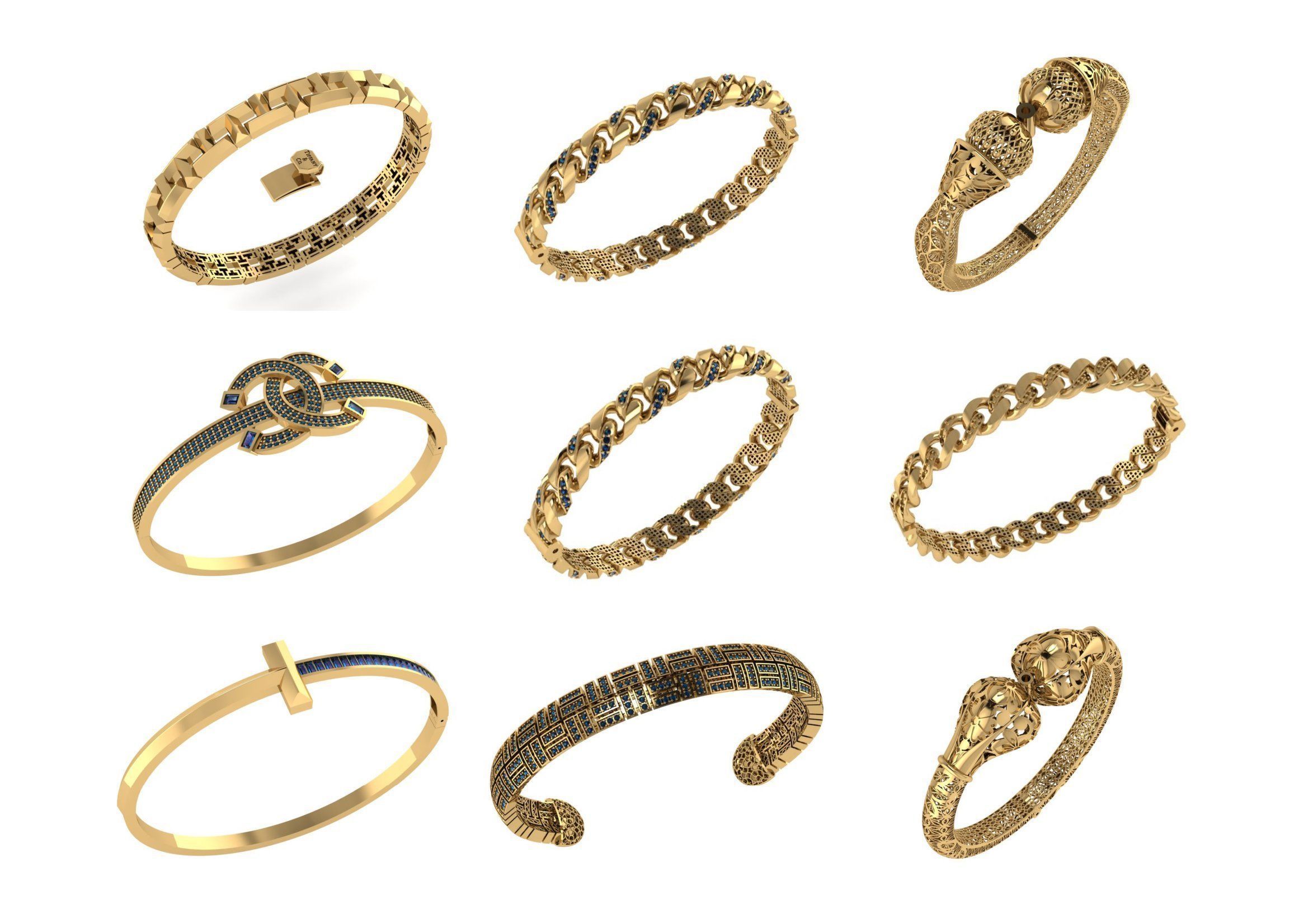 650  Women Bracelet Bangle bulk  collection 3DM 3D print model_18