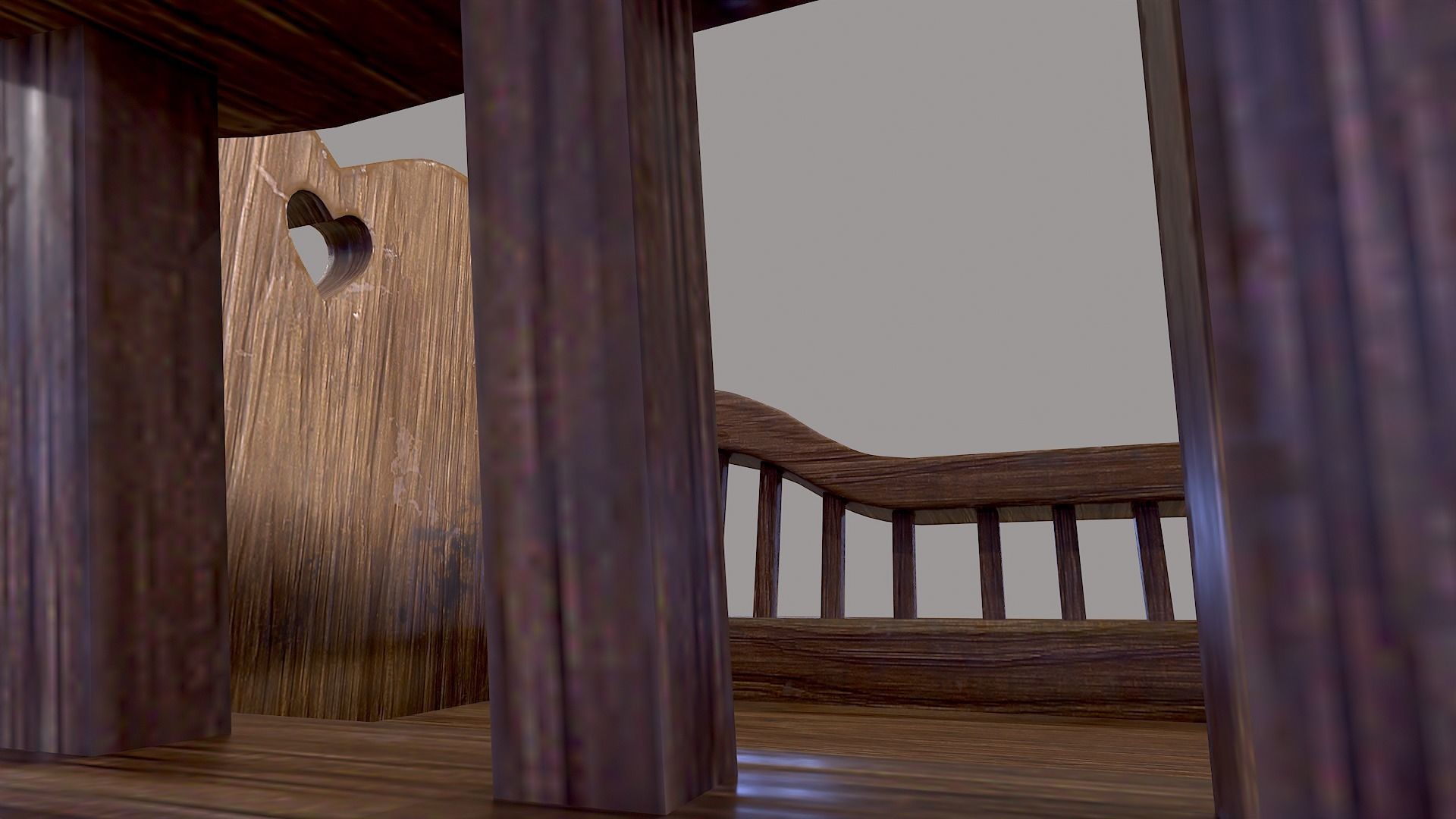 Baby Cradle Low-poly 3D model_13