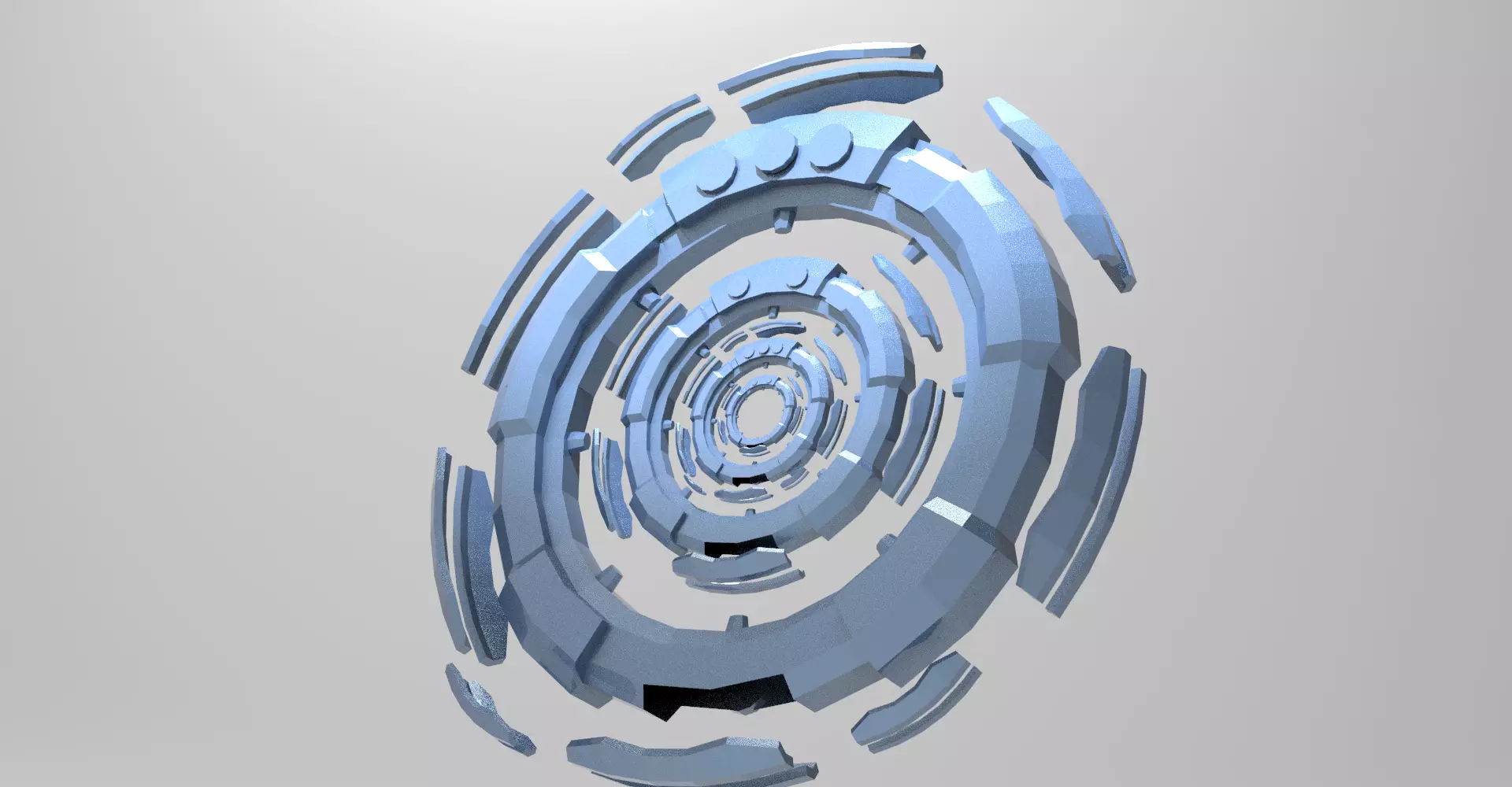 Sci Fi Arch Portal Gateway 2 3D model_0