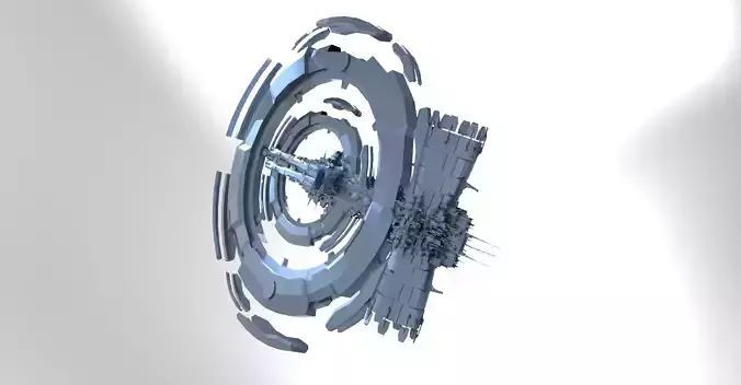 Sci Fi Portal Rig Gateway 3 3D model