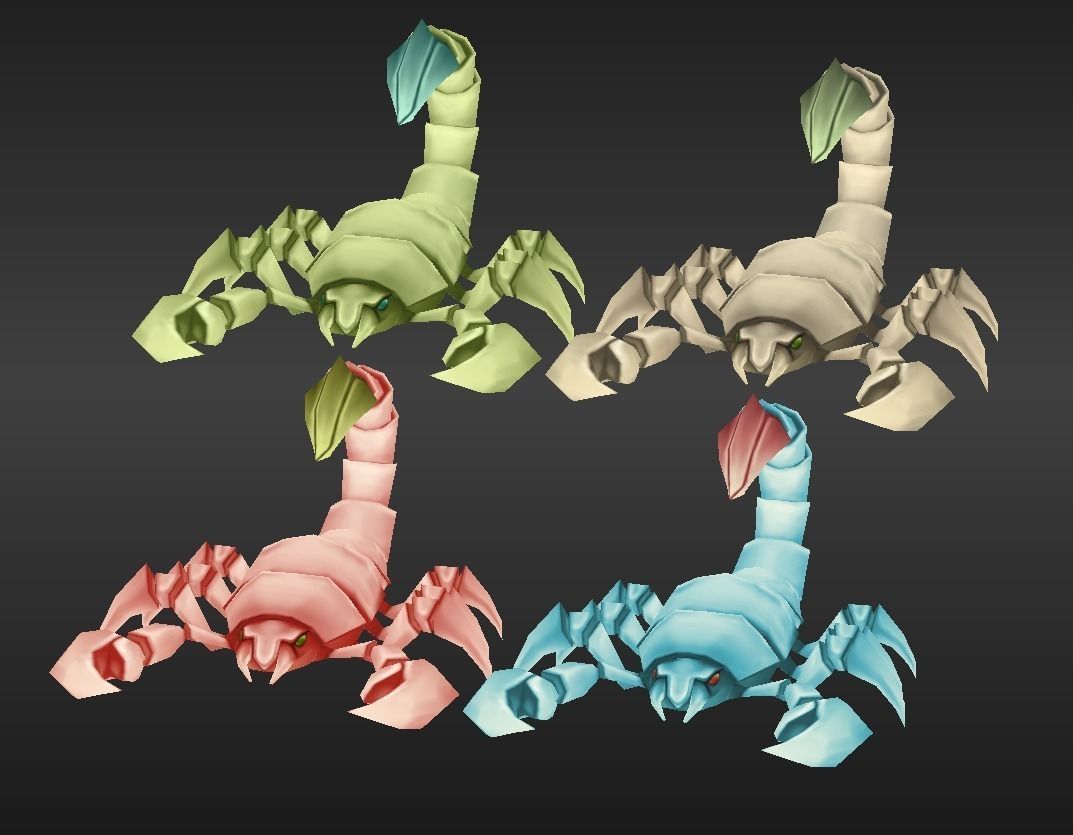 Desert Scorpion - Game Asset Low-poly 3D model_2
