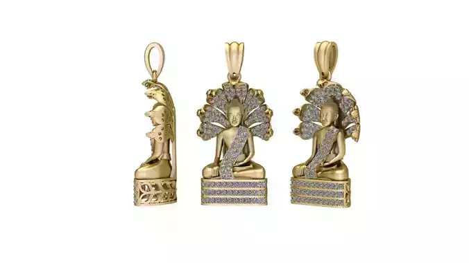 Buddha pendant 3D print model 3D print model
