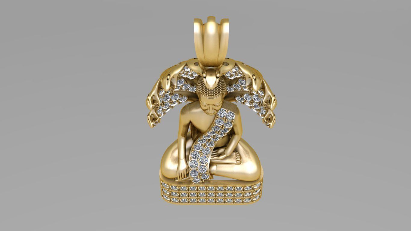 Buddha pendant 3D print model 3D print model_5