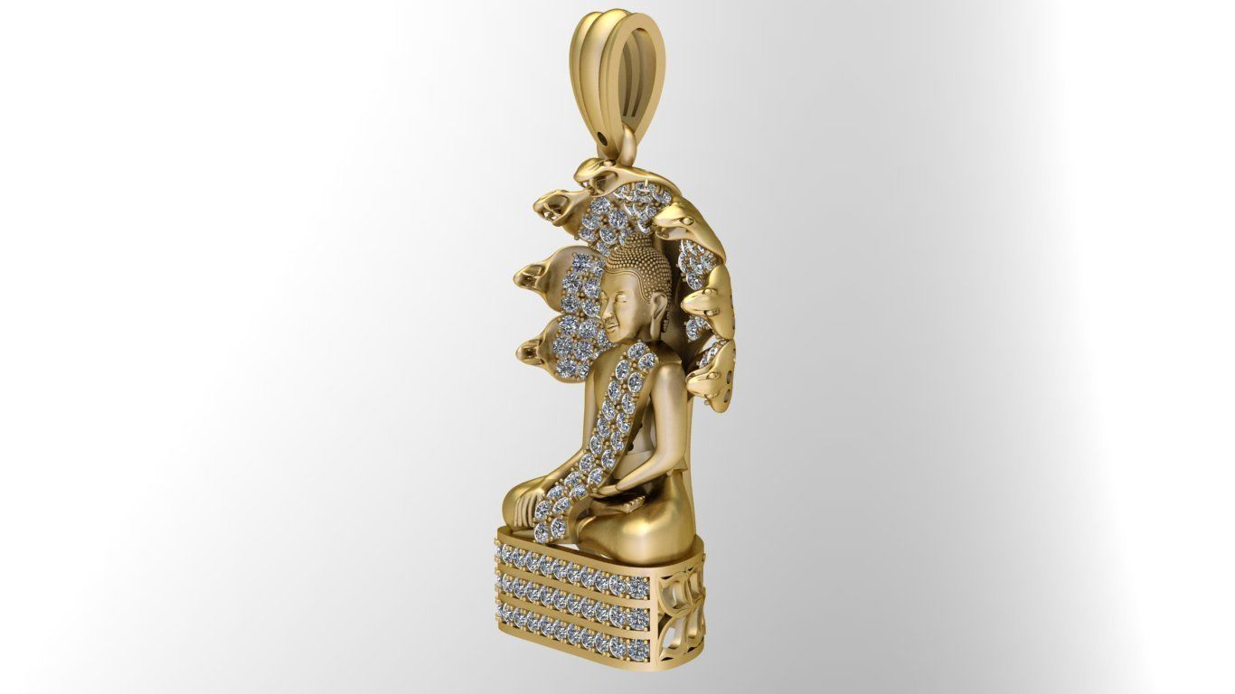 Buddha pendant 3D print model 3D print model_2