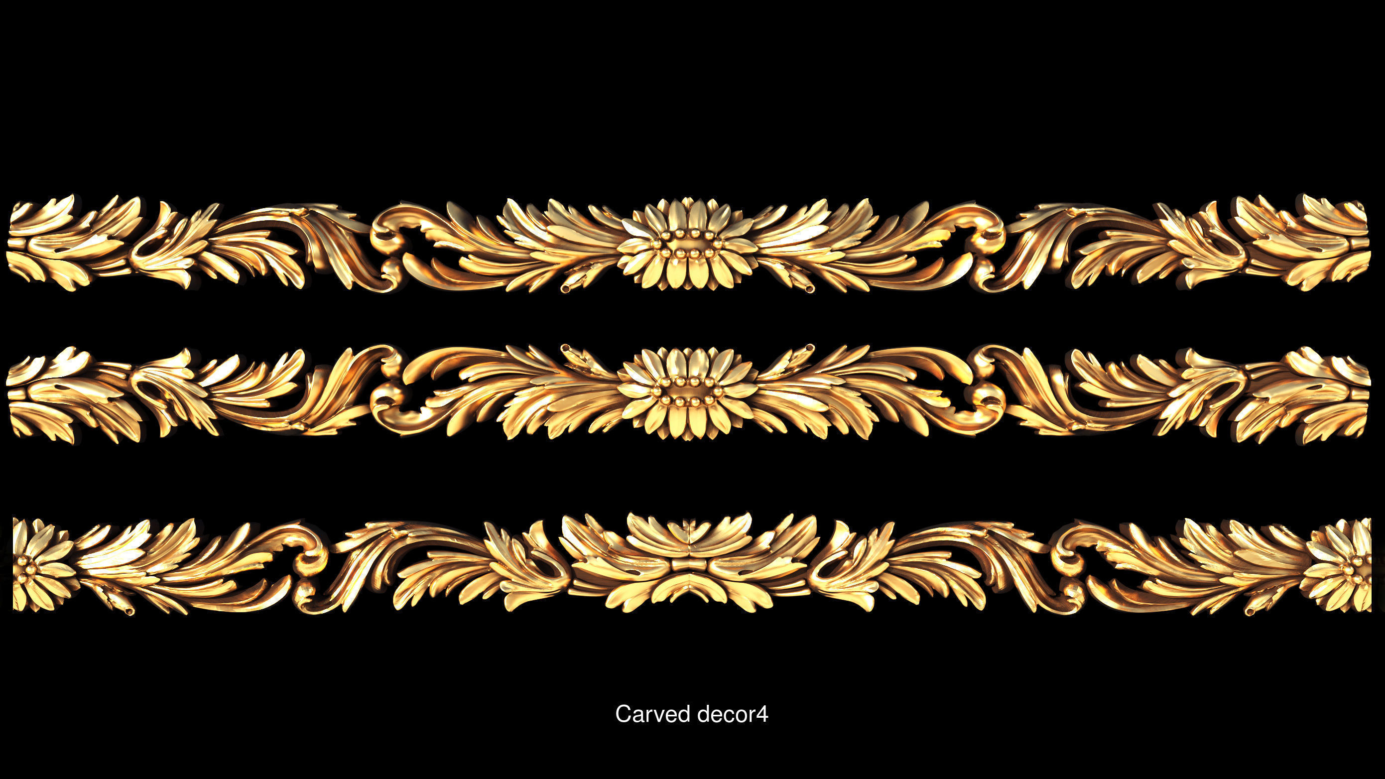 Carved decor 3D Model Collection_6