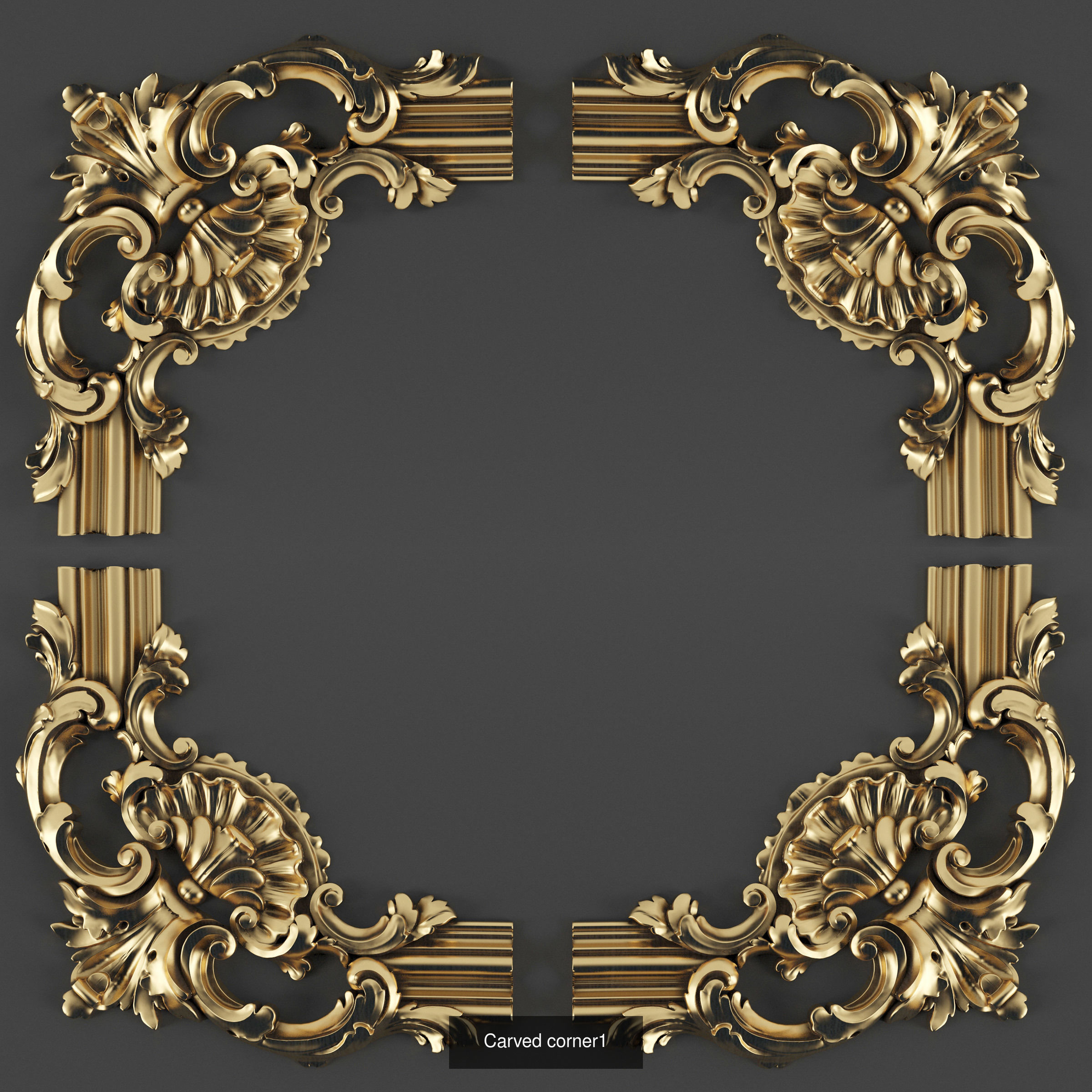 Carved decor 3D Model Collection_4