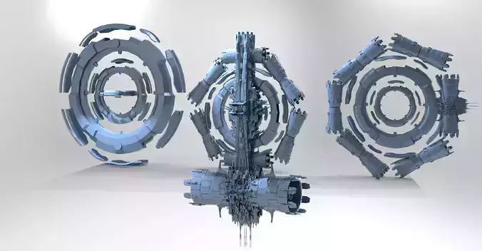 Sci Fi Portal Gateway 3 designs  3D model