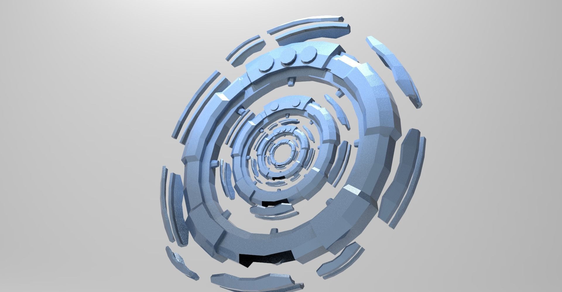 Sci Fi Portal Arch Gateway collection  3D model_3