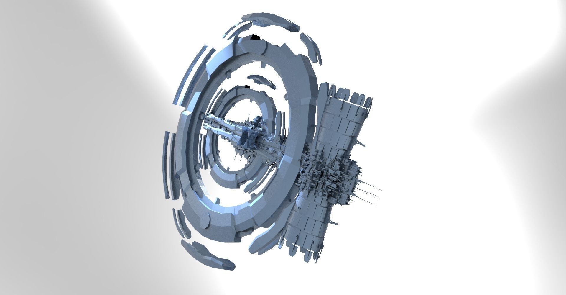 Sci Fi Portal Arch Gateway collection  3D model_6