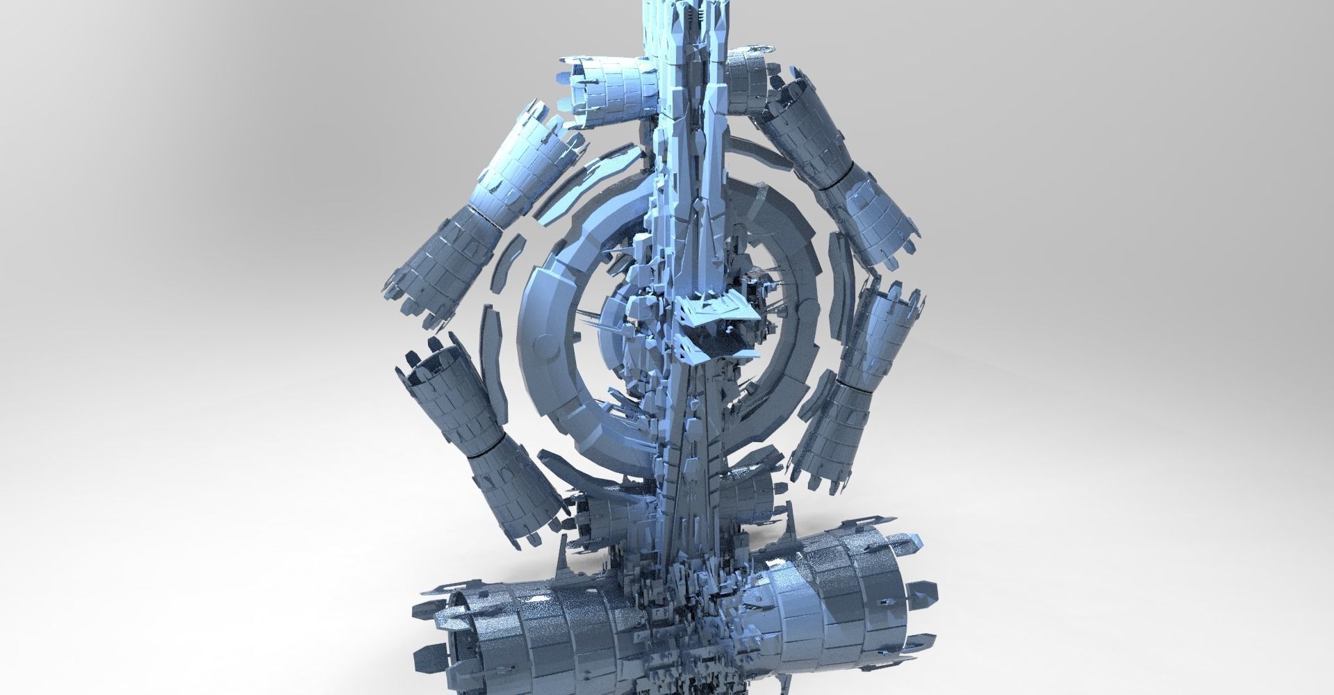 Sci Fi Portal Arch Gateway collection  3D model_7