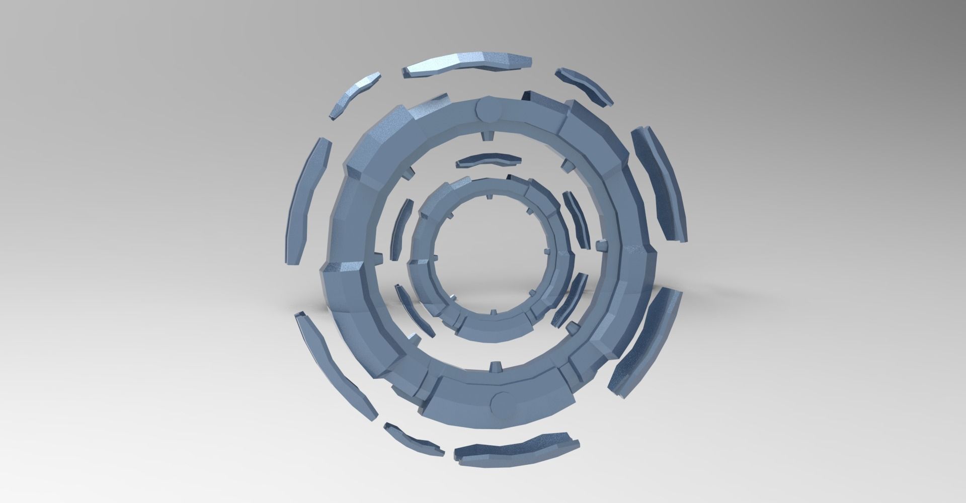 Sci Fi Portal Arch Gateway collection  3D model_4