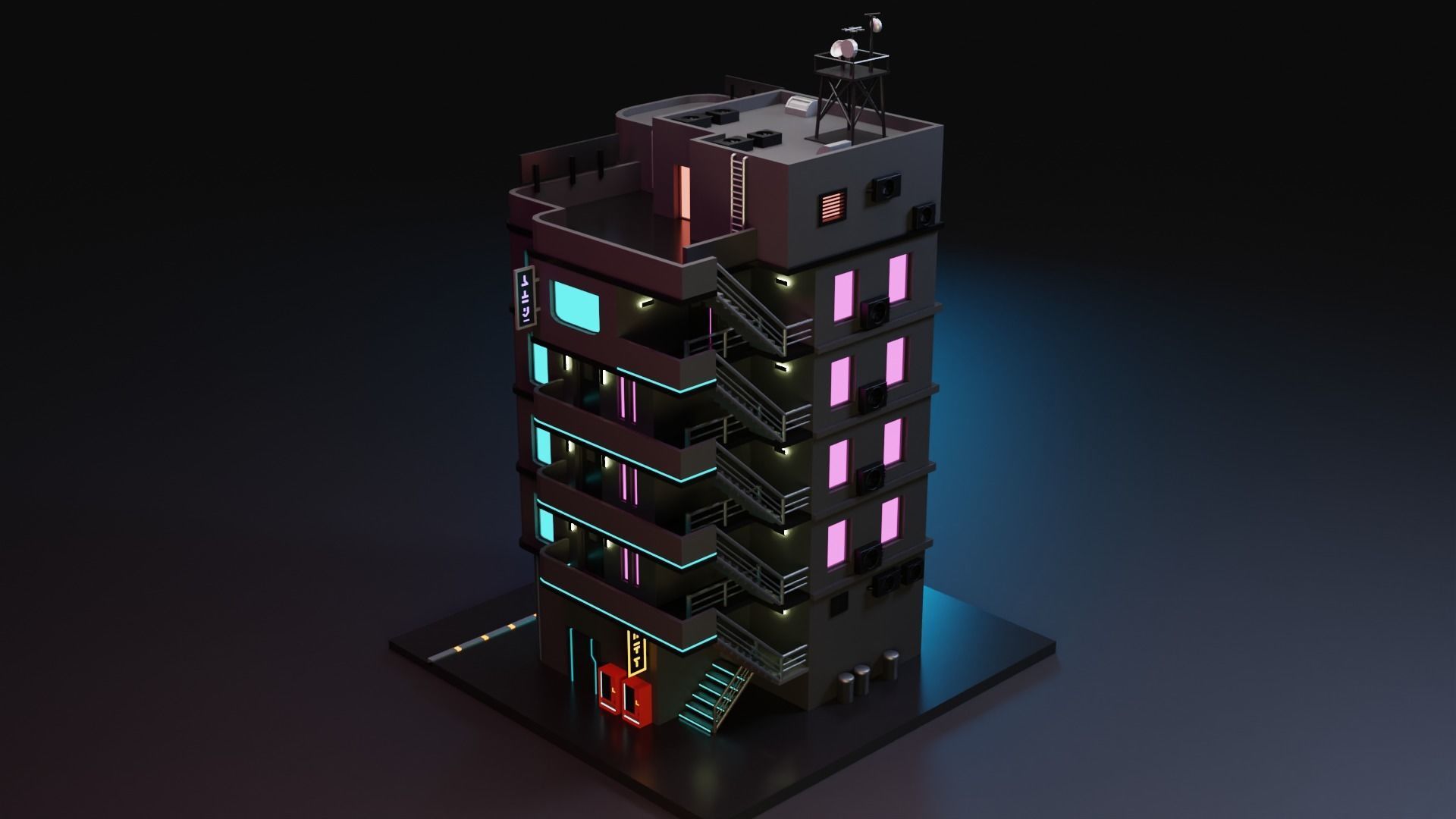 Cyberpunk Apartment 2 3D model_5