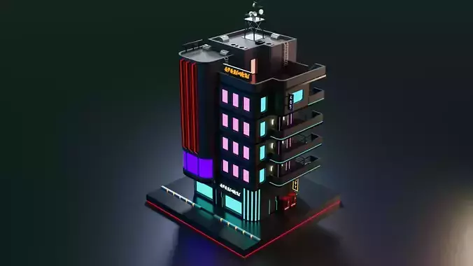 Cyberpunk Apartment 2 3D model